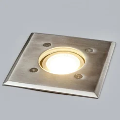 Lindby Lámpara de suelo empotrable Insa, 11 x 11 cm, GU10, IP67