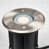 Lindby Lámpara de suelo empotrable Insa, Ø11cm, acero inoxidable, GU10, IP67