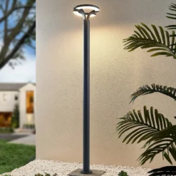 Lindby lámpara exterior LED Keily, circular, antracita, metal