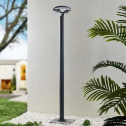 Lindby lámpara exterior LED Keily, circular, antracita, metal