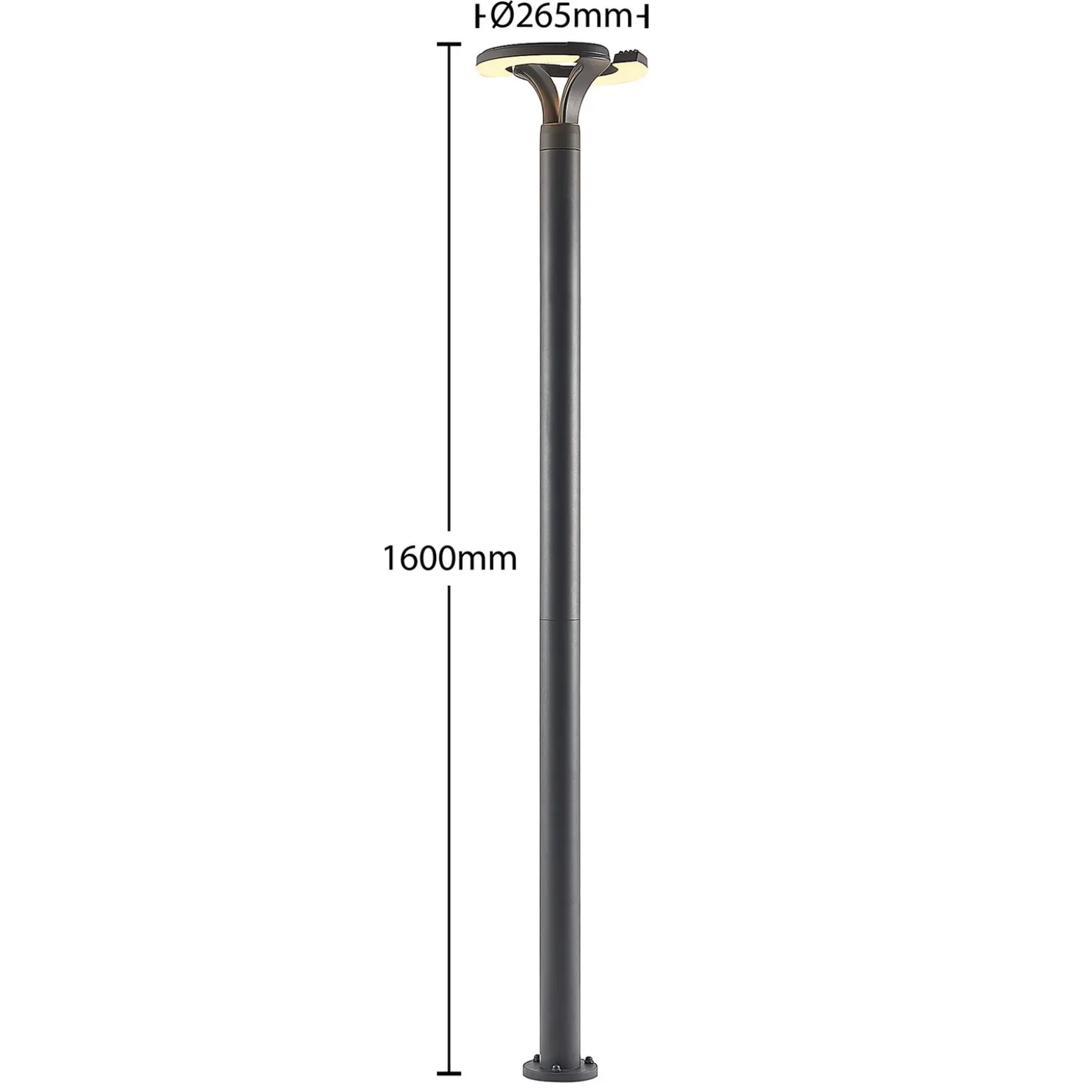 Lindby lámpara exterior LED Keily, circular, antracita, metal