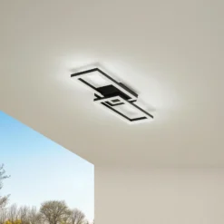 Lindby Lámpara LED de techo para exterior Finian, 64 cm x 21 cm, CCT atenuable