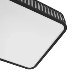 Lindby Lámpara LED de techo para exterior Lurinda, 26 cm, negro, IP44