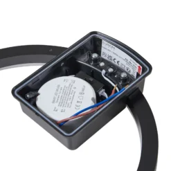 Lindby Lámpara LED de techo para exterior Finian, Ø 31 cm, CCT, atenuable