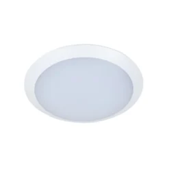 Lindby Lámpara LED de techo para exterior Naira, blanca, sensor, 30 cm, IP65