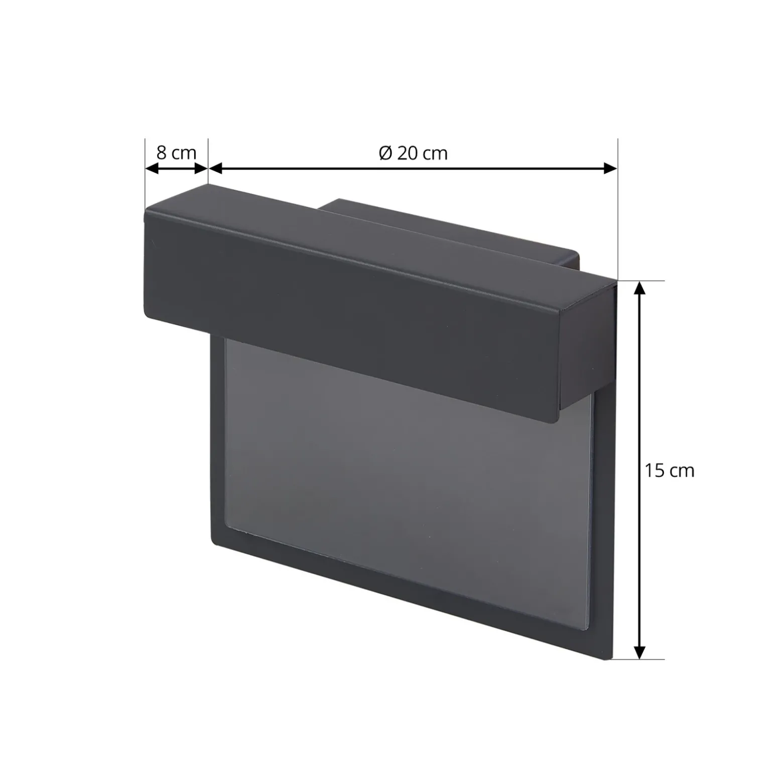 Lindby Lámpara LED para número de casa Antal, antracita, aluminio