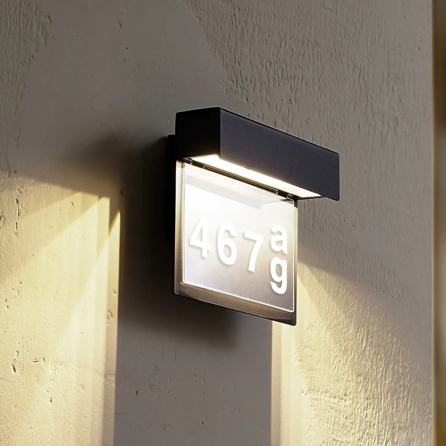 Lindby Lámpara LED para número de casa Antal, antracita, aluminio