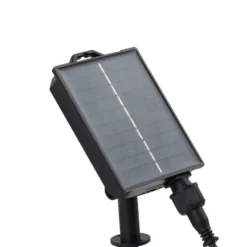 Lindby Lámpara LED solar con pica Syrene, 45 cm, negra, aluminio