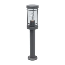 Lindby lámpara sobremuro Djori, 50 cm, antracita, acero inoxidable, E27