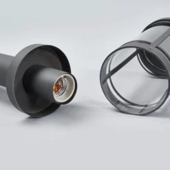 Lindby lámpara sobremuro Djori, 50 cm, antracita, acero inoxidable, E27