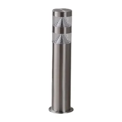 Lindby Lámpara sobremuro LED Lanea, 40 cm, gris, acero inoxidable, IP44