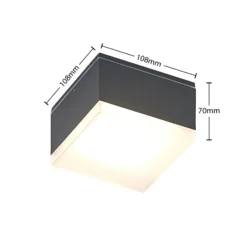 Lindby Mathea plafón para exterior, angular