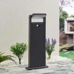 Lindby Novalie bolardo luminoso LED solar