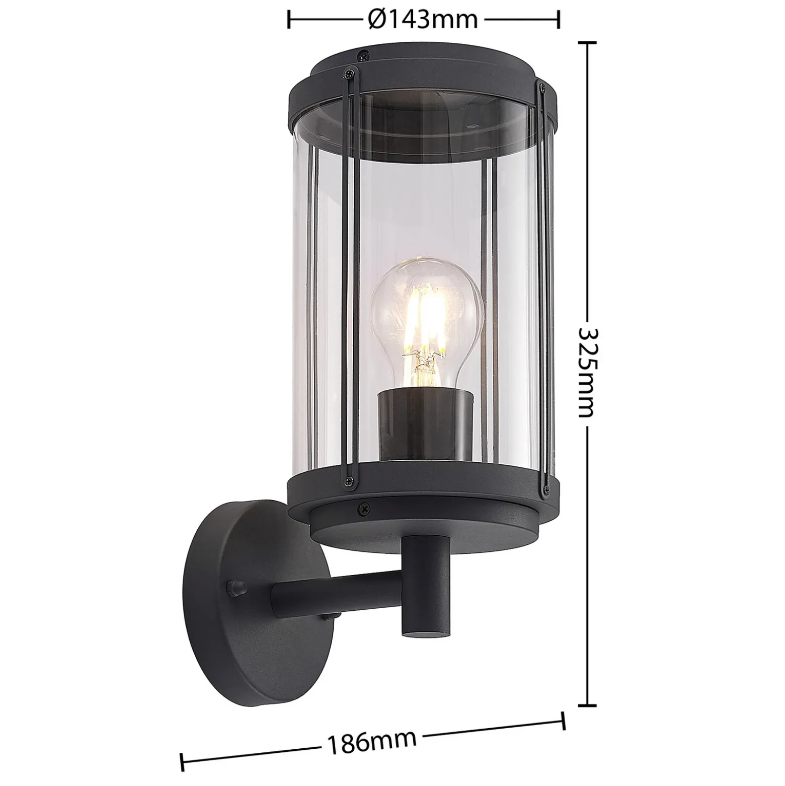 Lindby Ojali aplique de exterior, farol