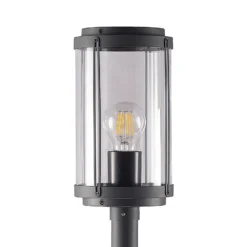 Lindby Ojali bolardo luminoso, redondo, gris oscuro