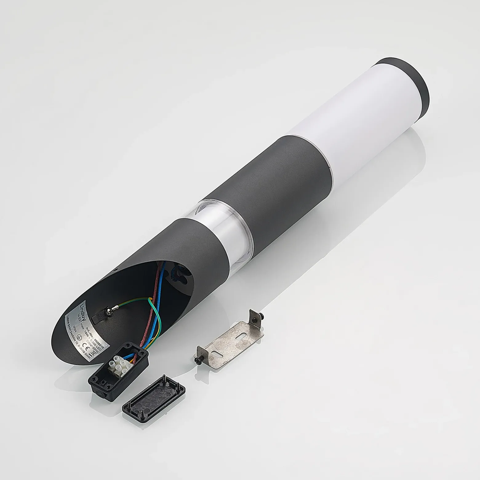 Lindby Okari aplique de exterior, sensor, antorcha