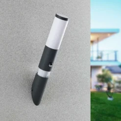 Lindby Okari aplique de exterior, sensor, antorcha