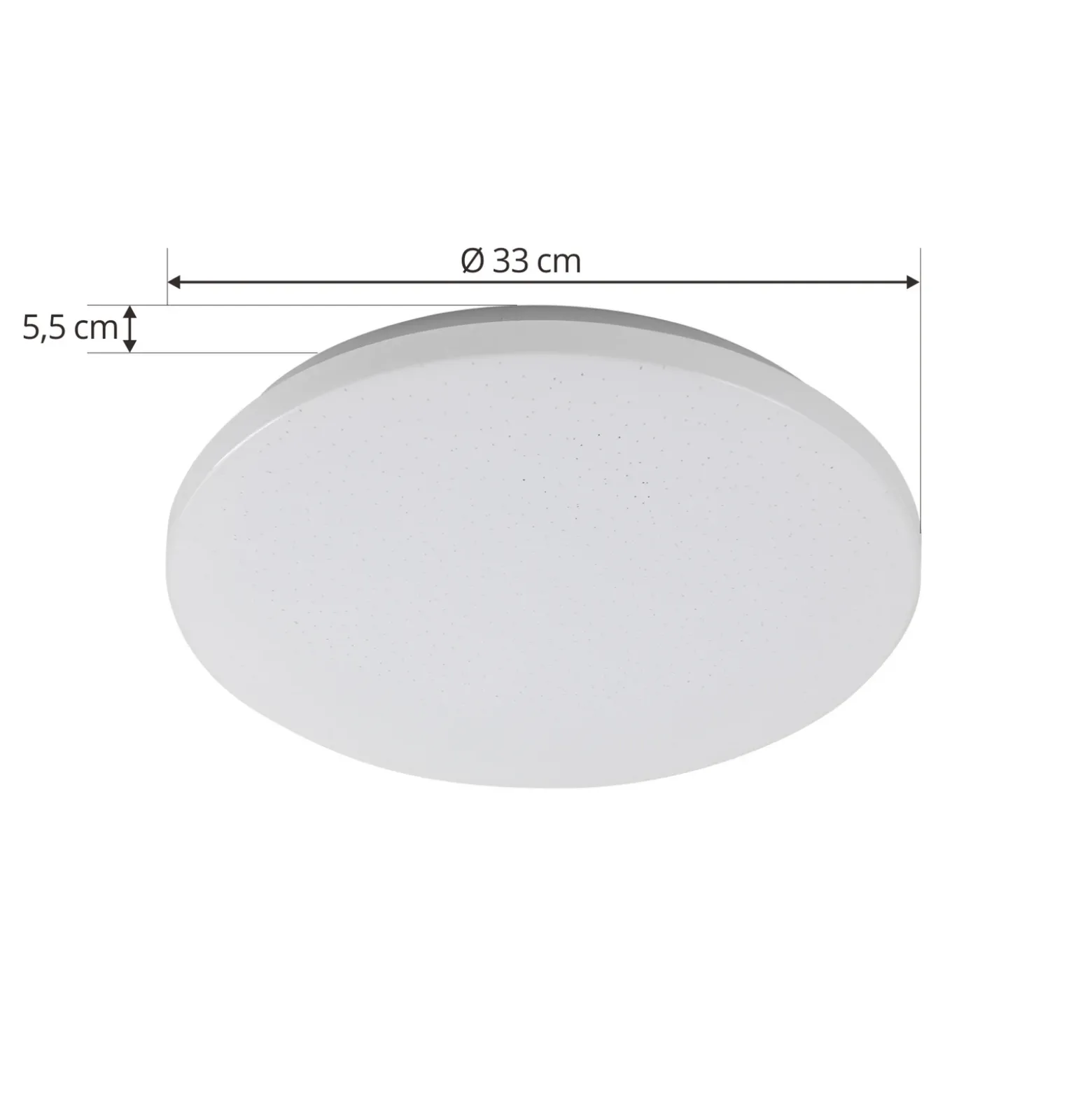 Lindby Plafón para exterior Astera, blanco, 3.000 K, Ø 33 cm