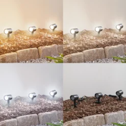 Lindby Smart LED foco con pica Nycta, RGB, Tuya, lote de 3