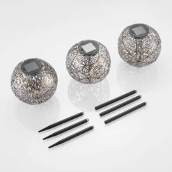 Lindby Vilani lámpara LED solar en set 3 ud