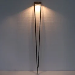 Linterna solar LED Les Jardins Tinka, corten, 90 cm, pica de tierra