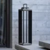 Linterna solar LED Les Jardins Teckalu, gris/negro, 60 cm