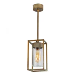 Lámpara colgante Cubic³ 3368 latón/transparente