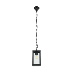 Lámpara colgante exterior Alamonte 1, negra, 15 cm de largo, metal