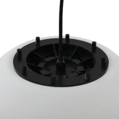 Lámpara colgante exterior Alea de Lindby, blanca, plástico, Ø 38 cm