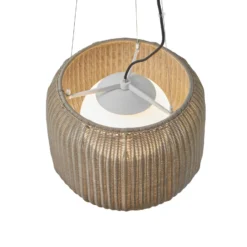Lámpara colgante exterior Bover LED Fora S, blanco natural/beige, Ø 50 cm