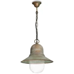 Lámpara colgante exterior Campanula 2094, latón antiguo, Ø 29 cm, IP44