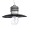 Lámpara colgante exterior clásica Ampere aluminio/negro