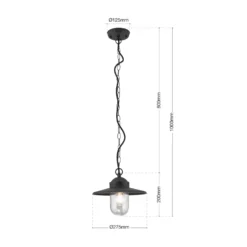 Lámpara colgante exterior Edward, antracita, Ø 27,5 cm, aluminio