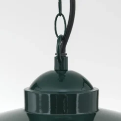 Lámpara colgante exterior Edward, verde, Ø 27,5 cm, aluminio/vidrio