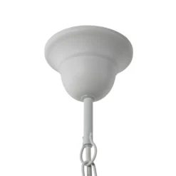 Lámpara colgante exterior Enduro, blanco, acero, cristal, IP44, E27