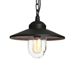 Lámpara colgante exterior Klampenborg, IP44, negra