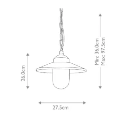 Lámpara colgante exterior Klampenborg, IP44, negra