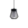 Lámpara colgante exterior Lindby Vajana, Ø 19 cm, negro, aluminio