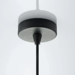 Lámpara colgante exterior Lindby Vajana, Ø 19 cm, negro, aluminio