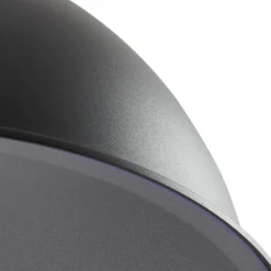Lámpara colgante exterior Lindby Luciane, negra, aluminio, Ø 31,8 cm