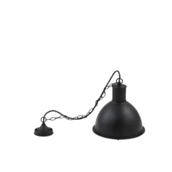 Lámpara colgante exterior Lindby Luciane, negra, aluminio, Ø 31,8 cm