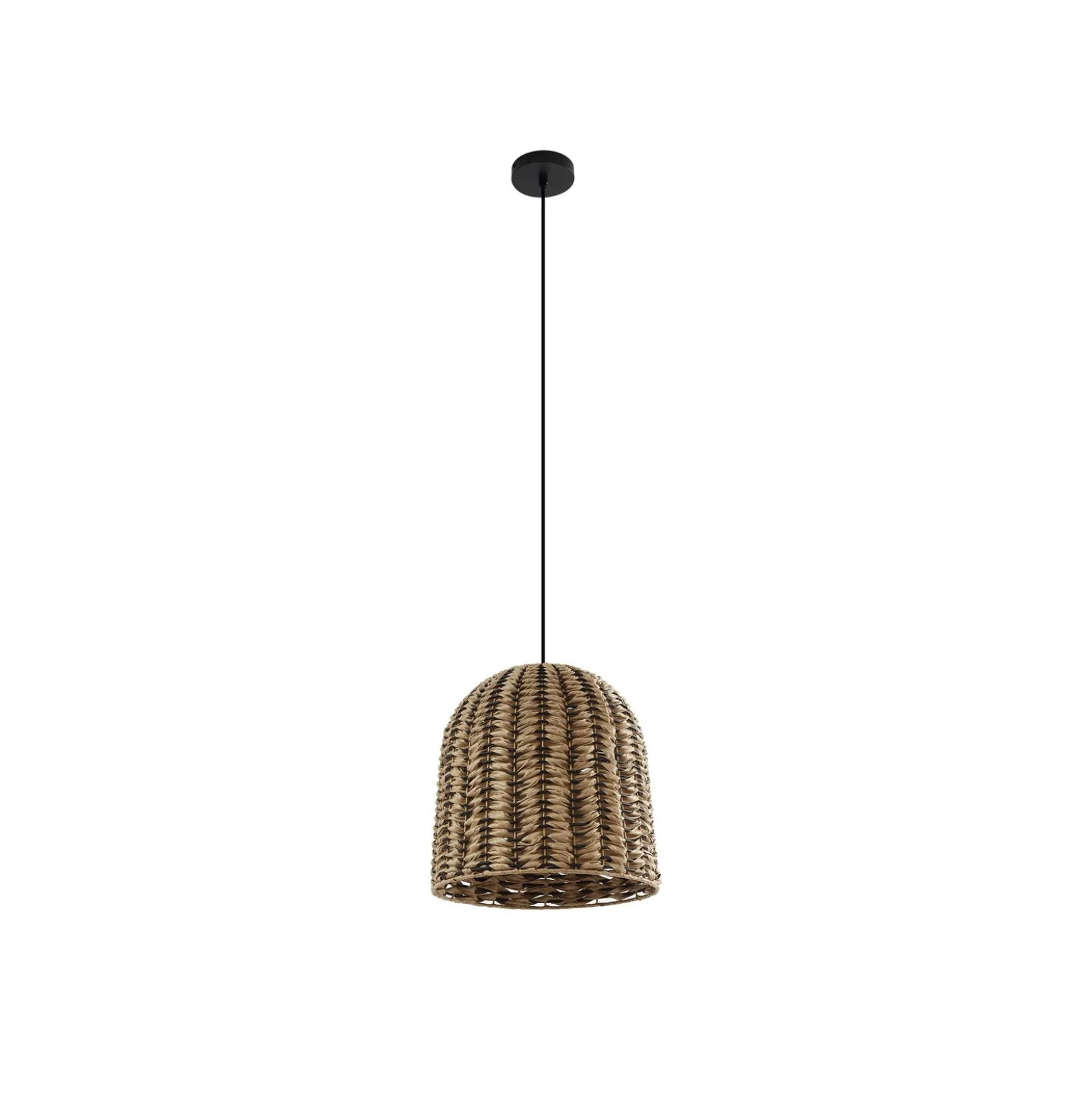 Lámpara colgante exterior Lindby Taryn, marrón, plástico, IP44 35 cm