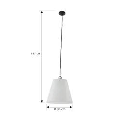 Lámpara colgante exterior Lindby Alaida, blanca, plástico, E27, IP65
