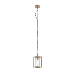 Lámpara colgante exterior Lucande Ferda, marrón, IP44, cristal, E27