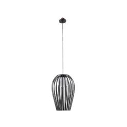 Lámpara colgante exterior Lucande Marrin, negra, metal, Ø 31 cm