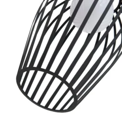 Lámpara colgante exterior Lucande Marrin, negra, metal, Ø 31 cm