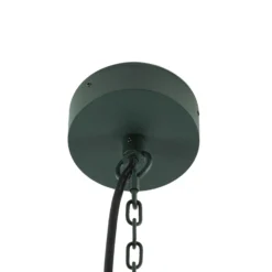 Lámpara colgante exterior Lucande Ferda, verde, IP44, cristal, E27