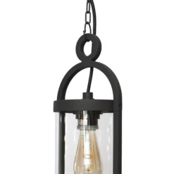 Lámpara colgante exterior Maya, gris oscuro, IP54, 150 cm