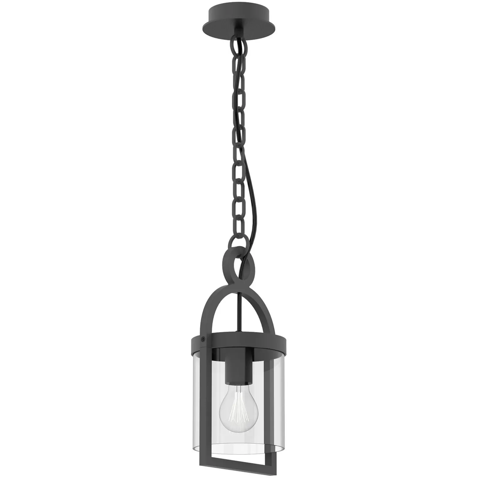 Lámpara colgante exterior Maya, gris oscuro, IP54, 150 cm