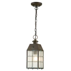 Lámpara colgante exterior Nantucket, negro, 1 luz